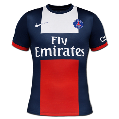 13-14 PSG Home Soccer Jersey Shirt(Player Version) - Click Image to Close
